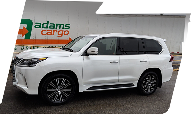 Adams Cargo container and a high value modern vehicle